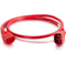 C2G 5ft 14AWG Power Cord (IEC320C14 to IEC320C13) -Red